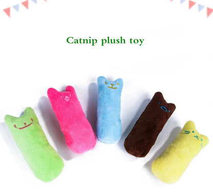 Teeth Grinding Catnip Toys Funny Interactive Plush Cat Toy Pet Kitten Chewing Vocal Toy Claws Thumb Bite Cat mint For Cats