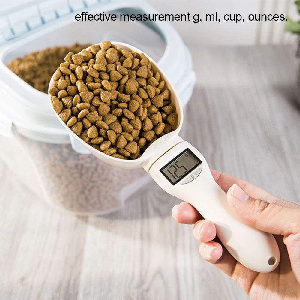 Pet Food Measuring Scoop and Scale with LED Display