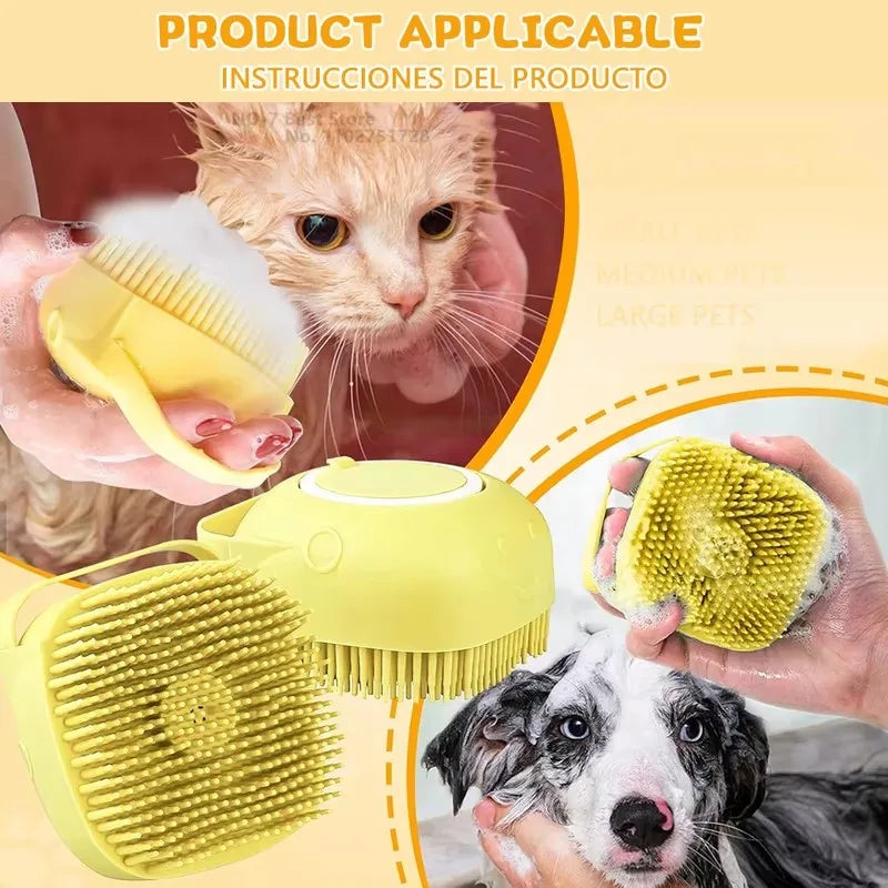 Silicone Pet Shampoo Grooming Brush