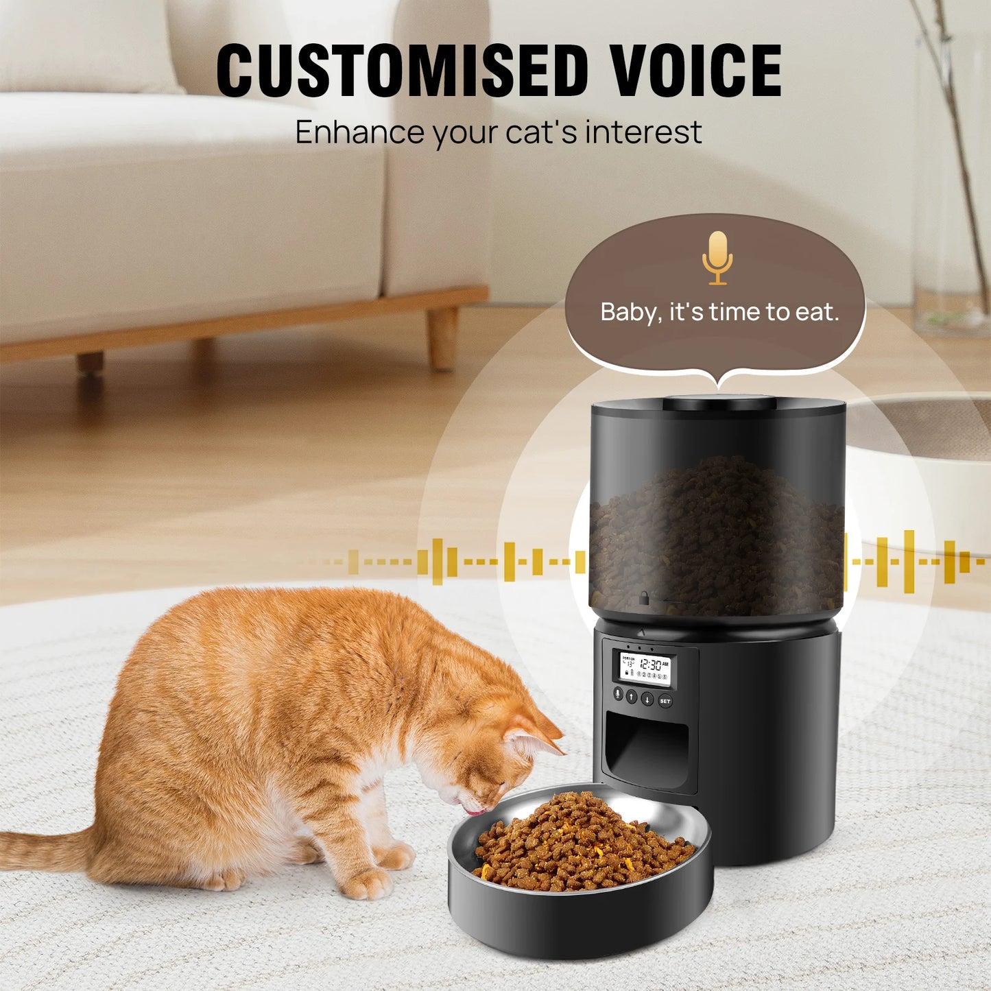 Automatic Cat/Dog Feeder -3l Cat/Dog Feeder with 1-6 Meals, timer, dispenser 3L