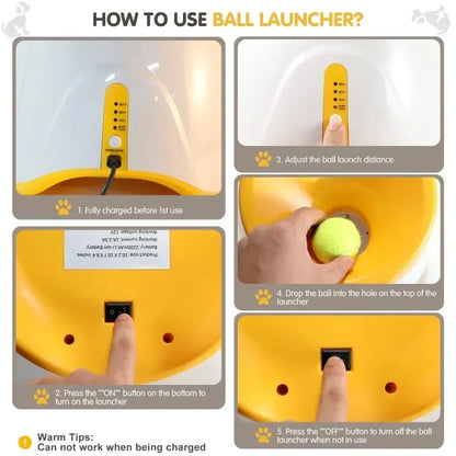 Automatic Dog Ball Launcher – Interactive Tennis Ball Thrower for Endless Fetch Fun