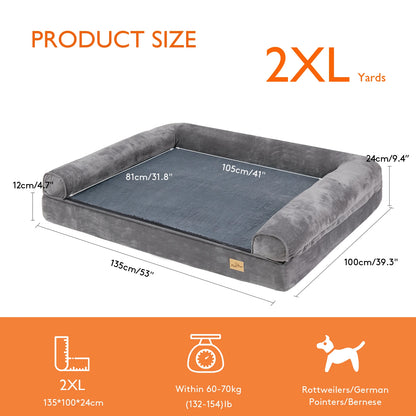 Dog Bed Extra Large Orthopedic Pet Mattress Couch Sleeping Bed Cushion with Removable Washable Cover Soft Sponge Foam