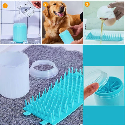 Soft Silicone Material Pet Foot Wash Cup, Cat and Dog Foot Cleaner, Portable Massage, Bath Cleaning Supplies