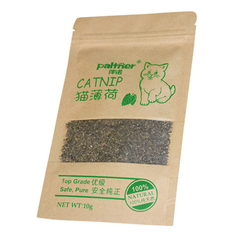 New Organic 100% Natural Cat Catnip Cattle Grass 10g Cat Mint Leaves Menthol Flavor Funny Cat Training Toy Cats Supplies