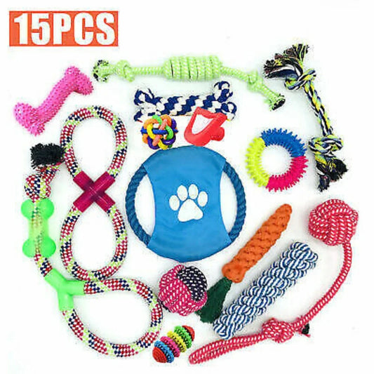 15X Tough Dog Toys Bundle Teething