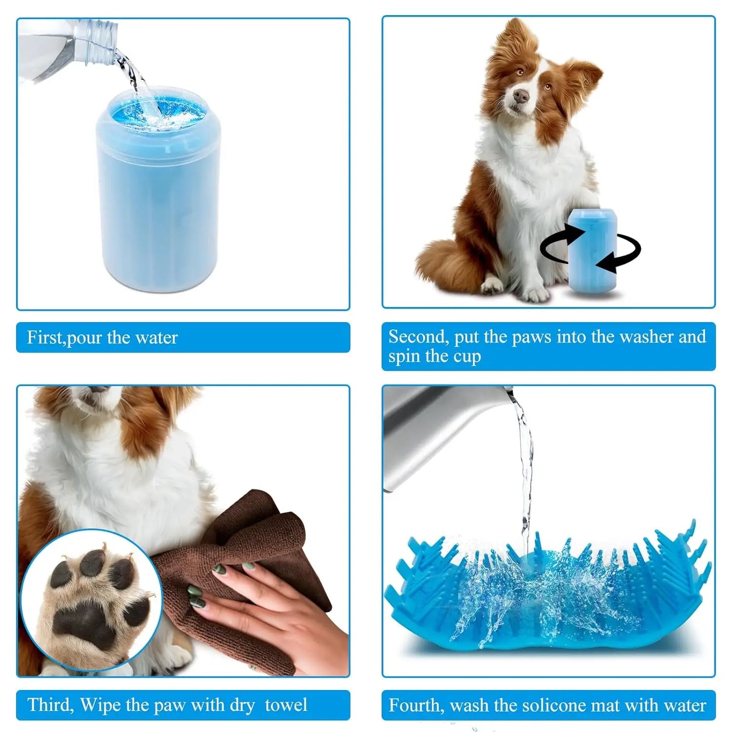 Soft Silicone Material Pet Foot Wash Cup, Cat and Dog Foot Cleaner, Portable Massage, Bath Cleaning Supplies