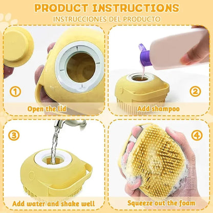 Silicone Pet Shampoo Grooming Brush