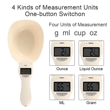 Pet Food Measuring Scoop and Scale with LED Display