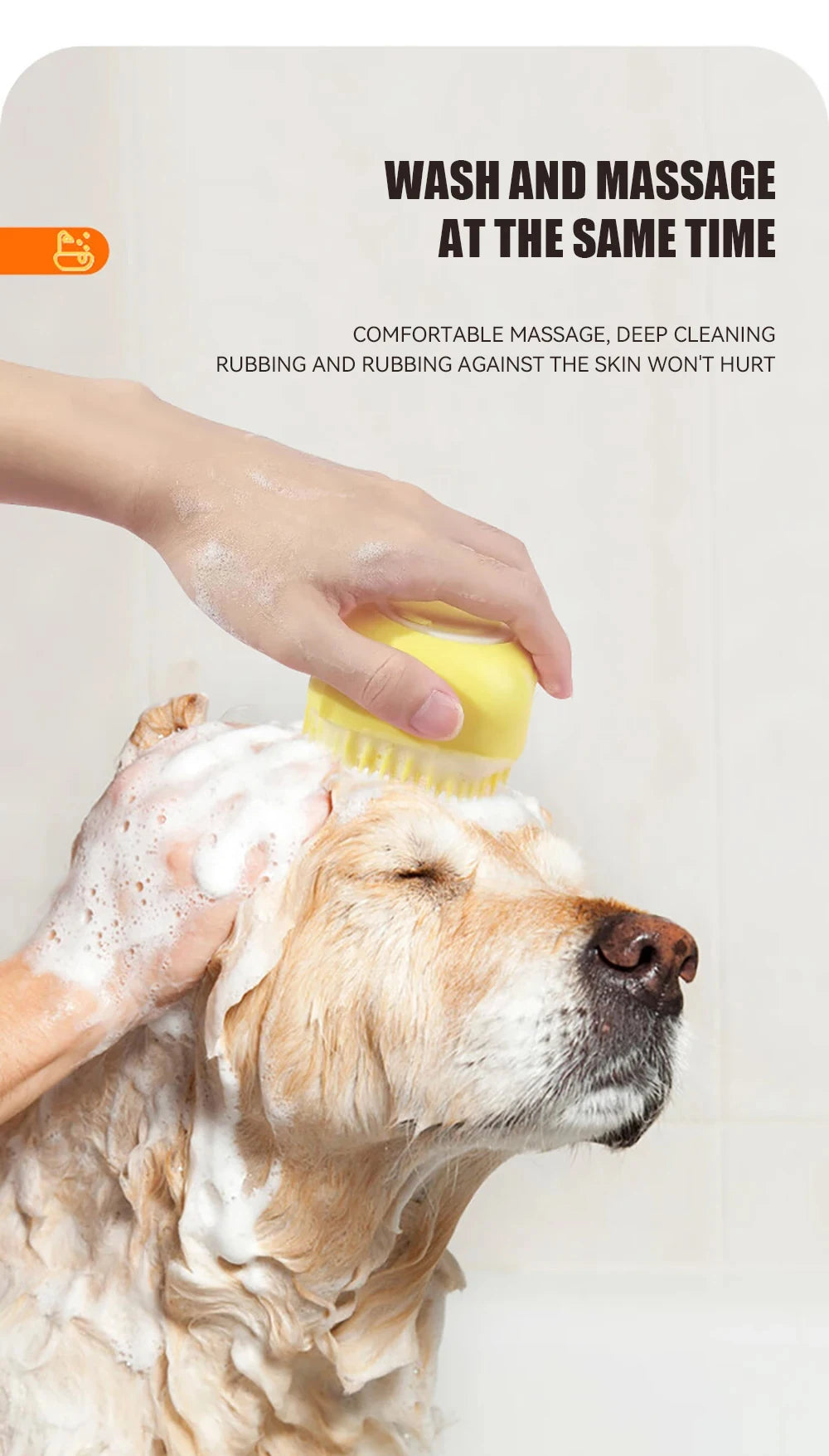 Silicone Pet Shampoo Grooming Brush