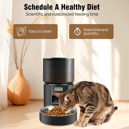 Automatic Cat/Dog Feeder -3l Cat/Dog Feeder with 1-6 Meals, timer, dispenser 3L