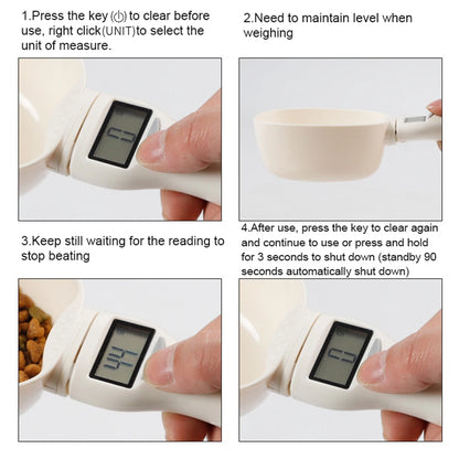 Pet Food Measuring Scoop and Scale with LED Display