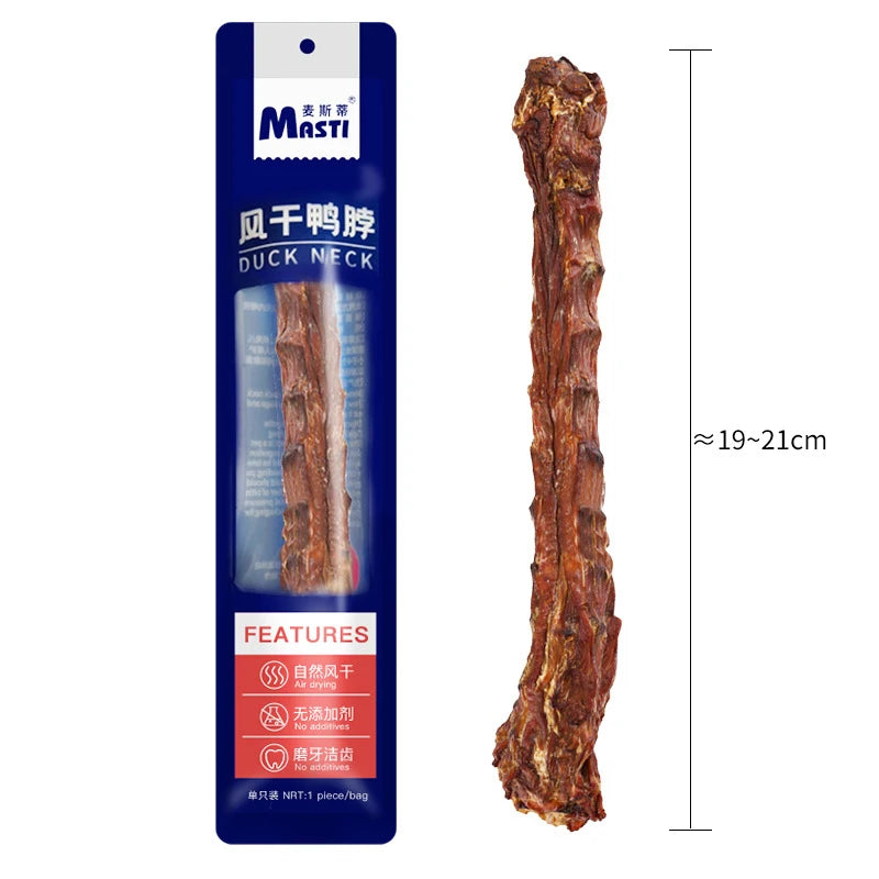 Dog Snacks Cat Snacks Natural Pet Snack Dried Duck Neck Pet Snacks with Vitamins and Minerals Nutrition High Protein Dog Chew